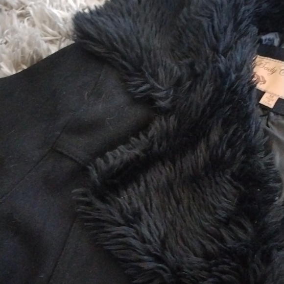 Body Central Black Peacoat Style Jacket (No Belt) - Picture 5 of 7